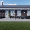Benelux Veranda  9,60 mt x  2,60 mt – Cream – Helder Polycarbonate - inclusief montage - Afbeelding 3