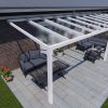 Benelux Veranda  9,60 mt x  2,60 mt – Cream – Helder Polycarbonate - inclusief montage