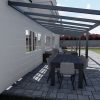 Benelux Veranda  11,06 mt x  2,60 mt – Zwart – Glass - inclusief montage - Afbeelding 2