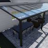 Benelux Veranda  11,06 mt x  2,60 mt – Zwart – Glass - inclusief montage - Afbeelding 3
