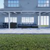 Benelux Veranda  10,10 mt x  2,60 mt – Cream – Helder Polycarbonate - Afbeelding 3
