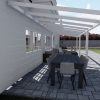 Benelux Veranda  10,10 mt x  2,60 mt – Cream – Helder Polycarbonate - Afbeelding 2