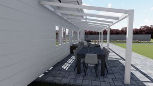 Benelux Veranda  10,60 mt x  3,50 mt – Cream – Helder Polycarbonate - Image 2