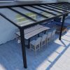 Benelux Veranda  11,50 mt x  3,90 mt – Zwart – Helder Polycarbonate