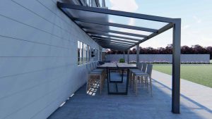 Benelux Veranda  11,10 mt x  3,80 mt – Anthracite – Opal Polycarbonate - Image 2