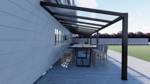 Benelux Veranda  11,50 mt x  2,70 mt – Zwart – Opal Polycarbonate - Image 3