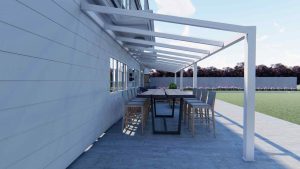 Benelux Veranda  11,60 mt x  3 mt – Cream – Helder Polycarbonate - Image 2