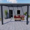 Benelux Veranda  3,06 mt x  3,60 mt – Anthracite – Glass - inclusief montage - Afbeelding 3