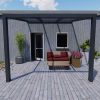 Benelux Veranda  3,06 mt x  2,80 mt – Anthracite – Helder Polycarbonate - inclusief montage - Afbeelding 3