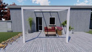 Benelux Veranda  3,06 mt x  3,30 mt – Cream – Glass - inclusief montage - Afbeelding 3