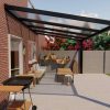 Benelux Veranda  3,20 mt x  3 mt – Zwart – Opal Polycarbonate - inclusief montage - Afbeelding 2