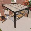 Benelux Veranda  3,20 mt x  3 mt – Zwart – Opal Polycarbonate - inclusief montage - Afbeelding 3