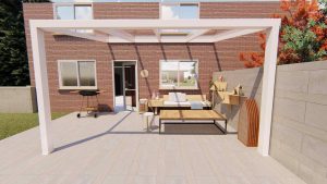 Benelux Veranda  3,70 mt x  3,80 mt – Cream – Glass - Afbeelding 3