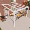 Benelux Veranda  4,06 mt x  2,80 mt – Cream – Glass - inclusief montage