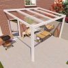 Benelux Veranda  3,10 mt x  3,40 mt – Cream – Helder Polycarbonate