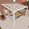 Benelux Veranda  3,90 mt x  2,80 mt – Cream – Opal Polycarbonate