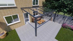 Benelux Veranda  4,20 mt x  2,60 mt – Anthracite – Glass