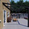 Benelux Veranda  4,30 mt x  3 mt – Zwart – Helder Polycarbonate - Afbeelding 2