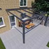 Benelux Veranda  4,70 mt x  2,90 mt – Anthracite – Helder Polycarbonate