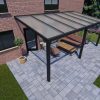 Benelux Veranda  5,60 mt x  3,20 mt – Zwart – Opal Polycarbonate - Afbeelding 3