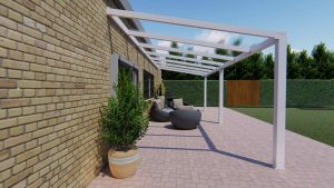 Benelux Veranda  6,80 mt x  3,90 mt – Cream – Helder Polycarbonate - Image 2