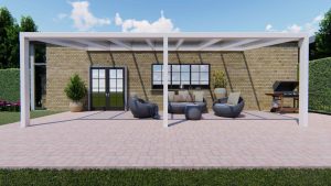 Benelux Veranda  6,80 mt x  3,90 mt – Cream – Opal Polycarbonate - Afbeelding 3