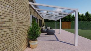 Benelux Veranda  7,06 mt x  2,60 mt – Cream – Opal Polycarbonate - Image 2