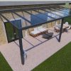 Benelux Veranda  8 mt x  2,50 mt – Anthracite – Glass - inclusief montage