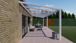 Benelux Veranda  7,20 mt x  3,90 mt – Cream – Opal Polycarbonate - Image 2